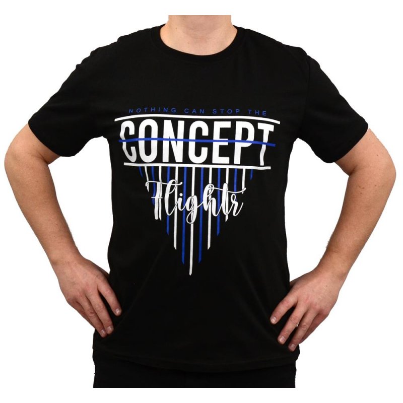 T-shirt męski CONCEPT 9984 - czarny