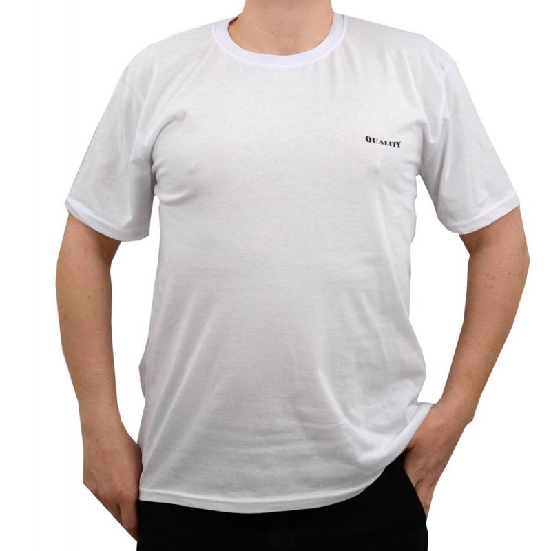 T-shirt męski QUALITY 9963 - biały