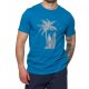 T-shirt męski z nadrukiem PALMA - niebieski