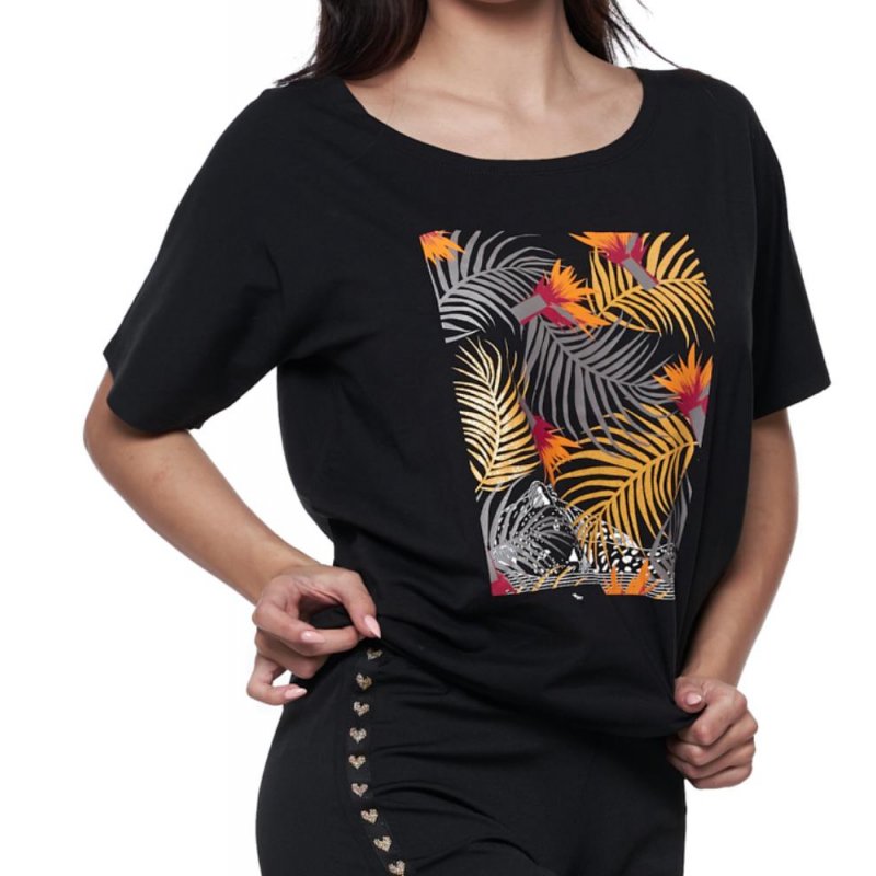 Koszulka damska PALMS -  czarna