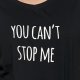 Koszulka damska YOU CANT STOP ME-  czarna