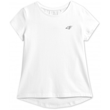 Dziewczęca koszulka 4F HJZ21 JTSD001 - biała