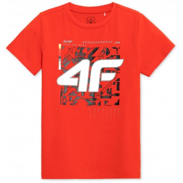 Chłopięca koszulka 4F HJZ21 JTSM00B - czerwona