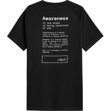 T-shirt męski Outhorn HOZ21 TSM615- czarny