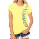 Tanie koszulki damskie SUMMER (żółta)