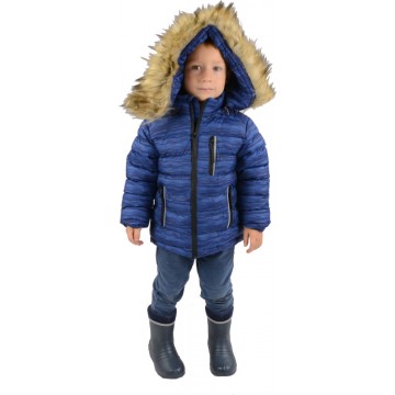 Zimowa kurtka chłopięca ZW-609 - niebieska