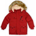 Zimowa kurtka parka chłopięca BQ-893 - czerwona