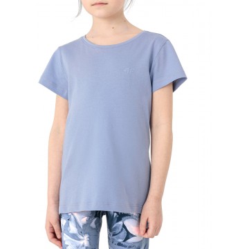 Dziewczęca koszulka 4F HJL22-JTSD001 - j.niebieska