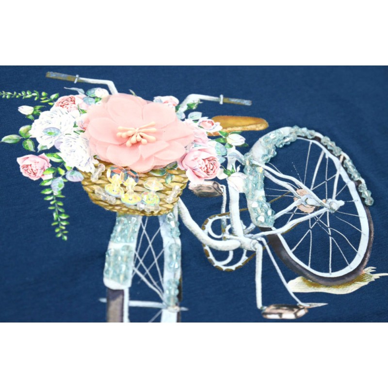 Granatowa koszulka damska rower BD2500-015