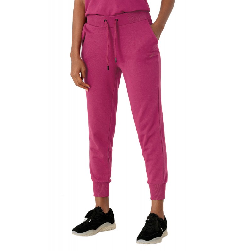 Damskie spodnie dresowe 4F H4L22-SPDD350 - ciemno różowe