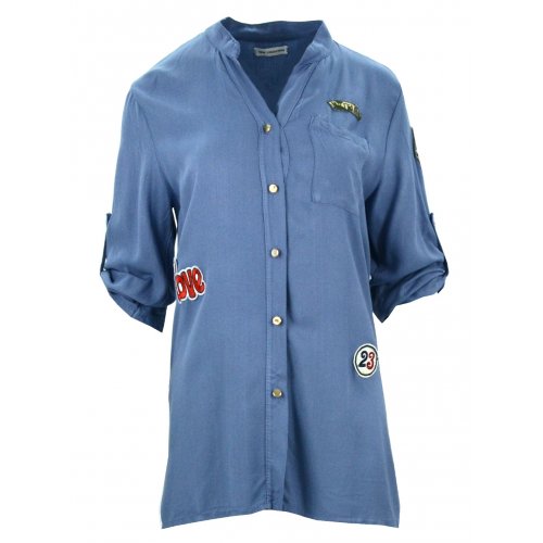 Militarna koszula/tunika (niebieska)