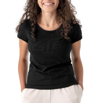 T-shirt damski 4F H4L22-TSD353 - czarny