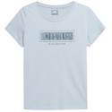 T-shirt damski 4F H4L22-TSD042 - jasno niebieski