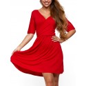 Damska sukienka z wiskozy MDW3000-003 - czerwona
