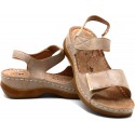 Wygodne sandały damskie COMFORT SHOE 22SD98-0146 - beżowe