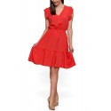 Sukienka z wiskozy MDW2100-006 - czerwona