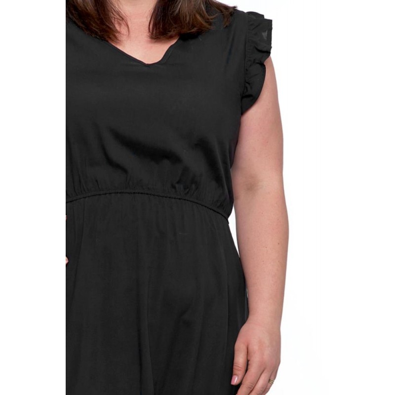 Sukienka z wiskozy MDW2100-006 - czarna