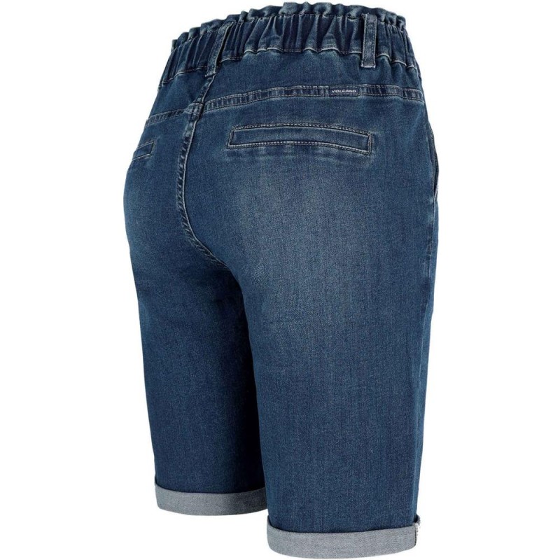 Damskie szorty z wysokim stanem D-INES - granatowy jeans
