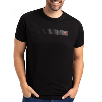 T-shirt męski z bawełny T-TON - czarny