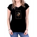T-shirt damski bawełniany YoClub PK-075 - czarny