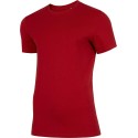 T-shirt męski 4F H4L22-TSM022 - ciemny czerwony