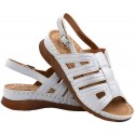 Wygodne sandały damskie COMFORT SHOE 22SD98-4535- srebrne