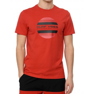 T-shirt męski 4F H4L22-TSM047 - czerwony