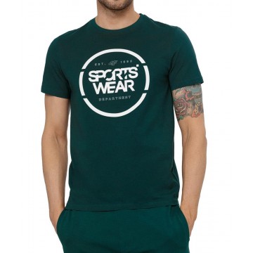 T-shirt męski 4F H4L22-TSM035 - c. zielony
