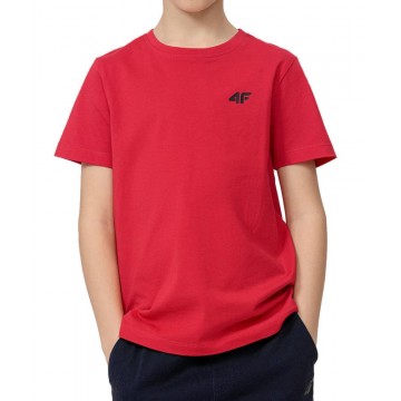 Chłopięca koszulka 4F HJL22-JTSM001 - czerwona
