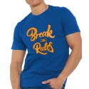 T-shirt męski BREAK THE RULES  OTS1200-568 - niebieski