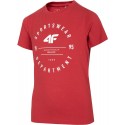 Chłopięca koszulka 4F HJL22-JTSM003 - czerwona