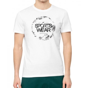 T-shirt męski 4F H4L22-TSM031 - biały