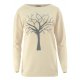 Piękny sweter z motywem drzewka (beżowy)