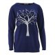 Piękny sweter z motywem drzewka (granatowy)