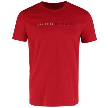 T-shirt męski z bawełny T-MOVENT - czerwony