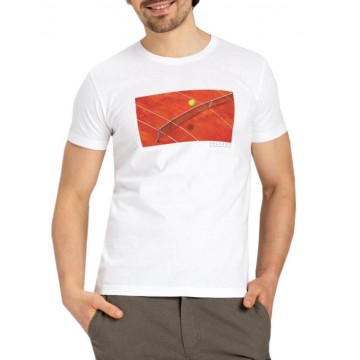 T-shirt męski bawełniany T-COURT - biały