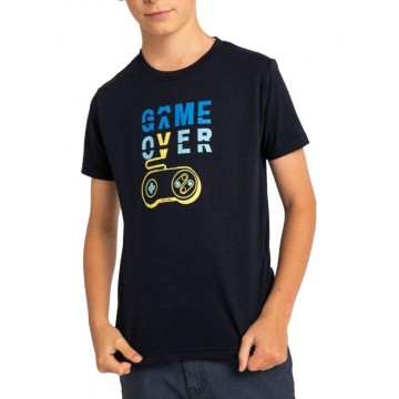 T-shirt chłopięcy T-GAME Junior - granat