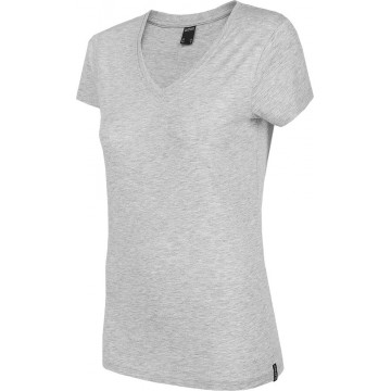 T-shirt damski Outhorn HOL22-TSD601- jasny szary melanż