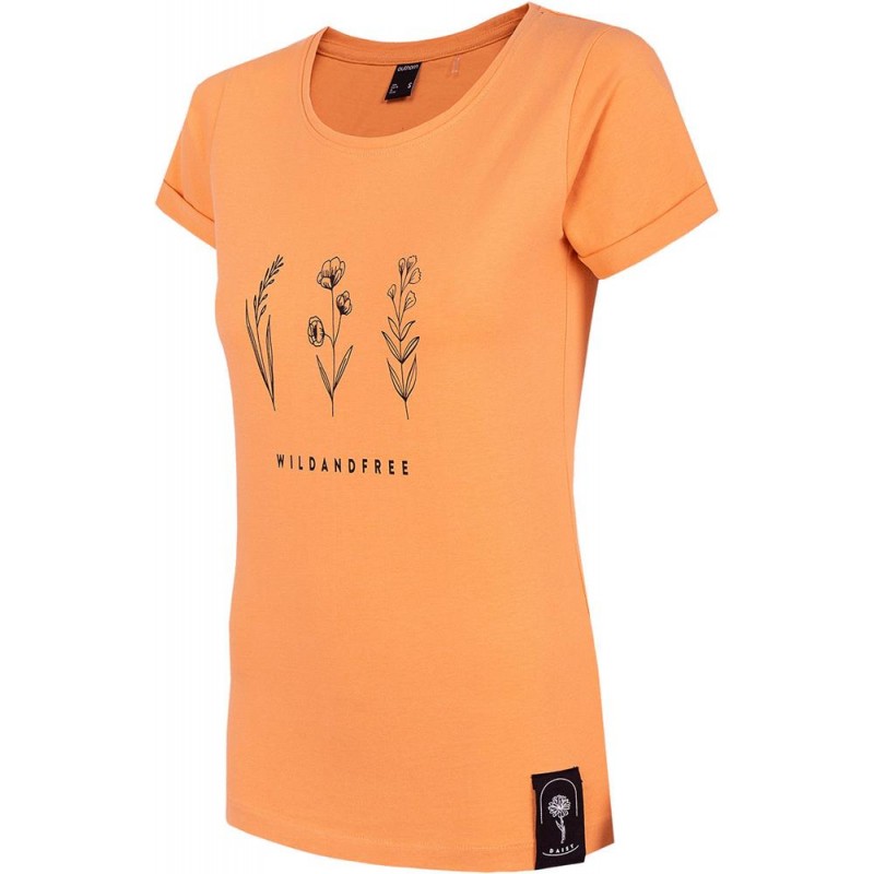 T-shirt damski Outhorn HOL22-TSD613 - koralowy