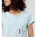 T-shirt damski Outhorn HOL22-TSD614 - jasny niebieski