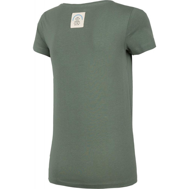 T-shirt damski Outhorn HOL22-TSD623 - ciemna zieleń