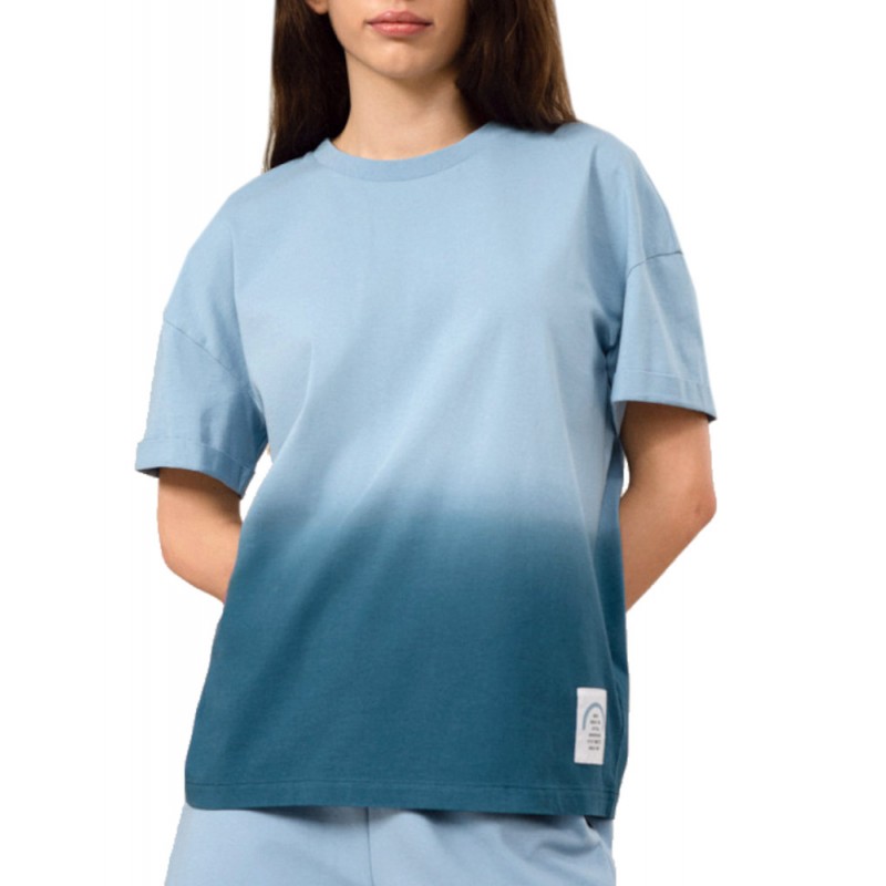 T-shirt damski oversize Outhorn HOL22-TSD616 - niebieski