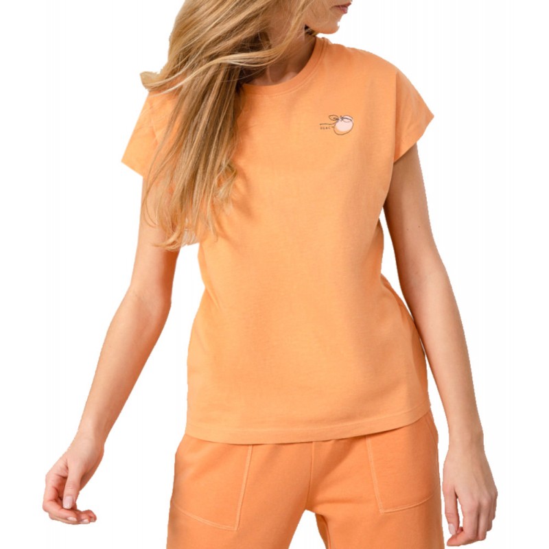 T-shirt damski Outhorn HOL22-TSD622 - łososiowy