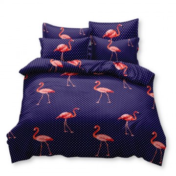 Pościel Satyna Bawełna 160x200 Flamingi 359