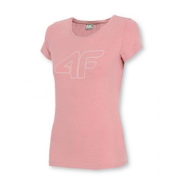 T-shirt damski 4F H4Z22-TSD353 - jasny róż