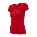 T-shirt damski 4F H4Z22-TSD353 - czerwony