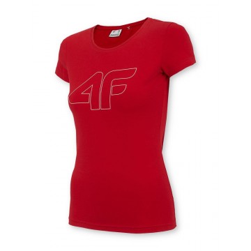 T-shirt damski 4F H4Z22-TSD353 - czerwony