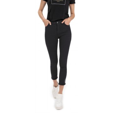 Elastyczne spodnie damskie R-FLORA - czarne