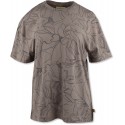 T-shirt damski oversize Outhorn OTHAW22TTSHF095 - fioletowa