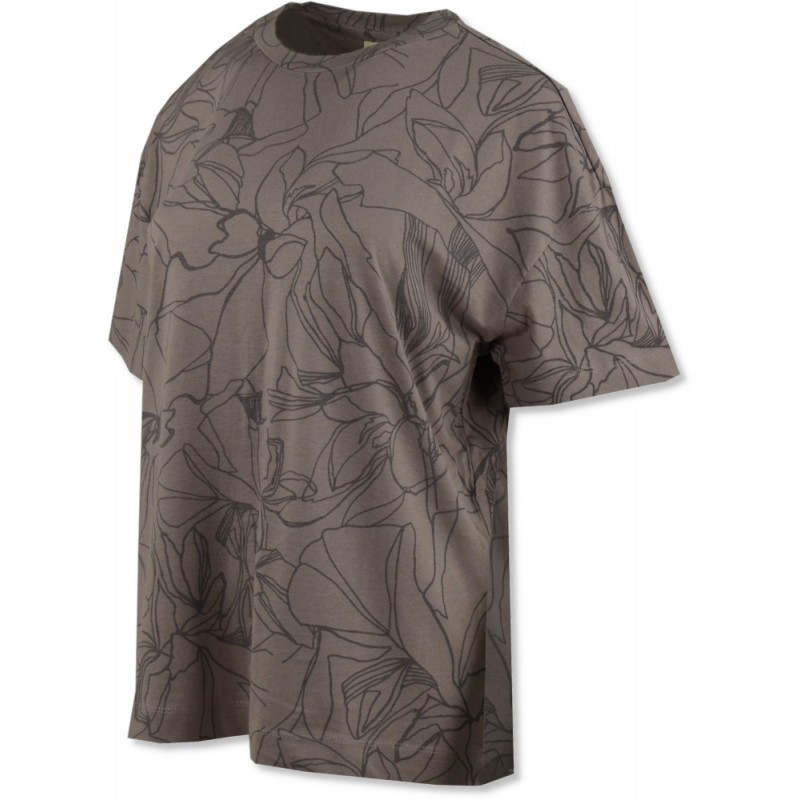 T-shirt damski oversize Outhorn OTHAW22TTSHF095 - fioletowa